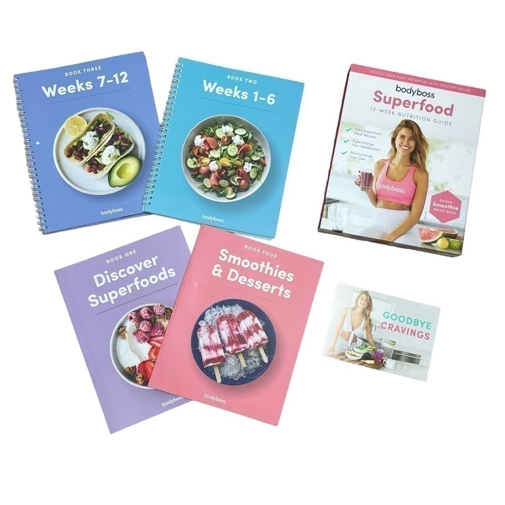 BodyBoss Superfood Nutrition Guide Cookbook Bonus Smoothie & Dessert Recipe Book